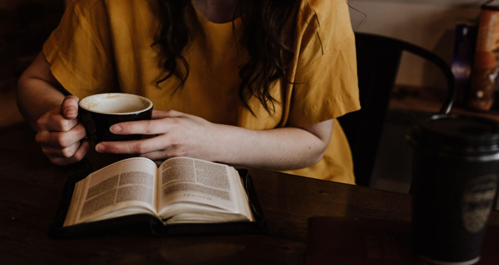 A girl reading a book